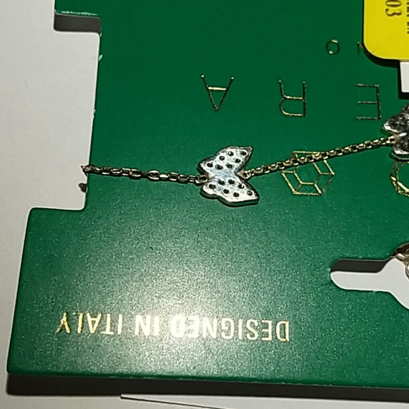 925 Vermeil CZ Butterfly bracelet Sphera Milano nwt - Picture 6 of 9